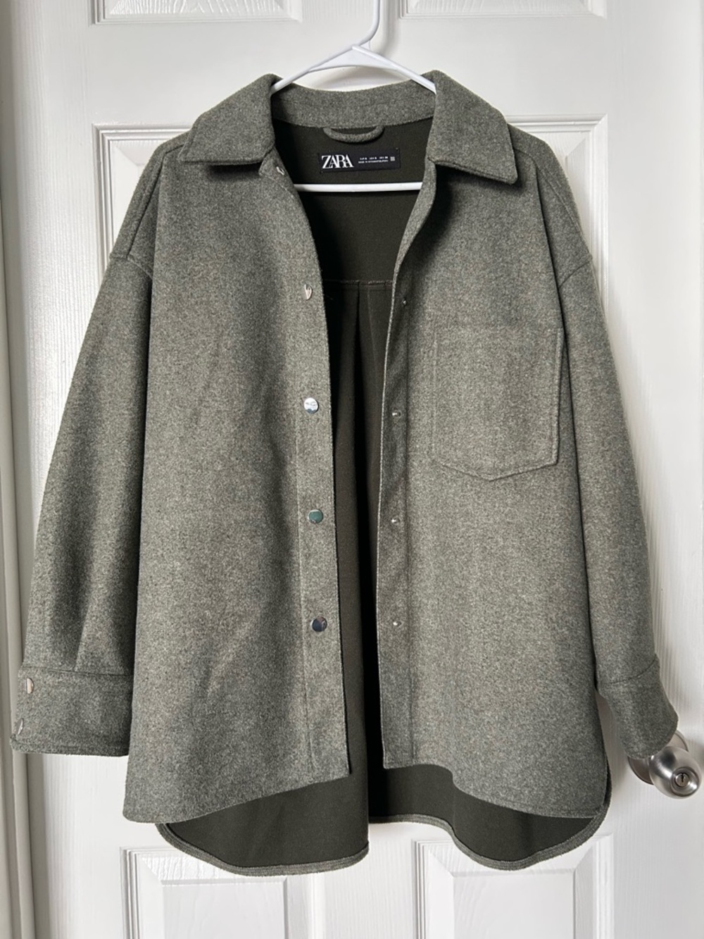 Zara Olive Green Lightweight Coat